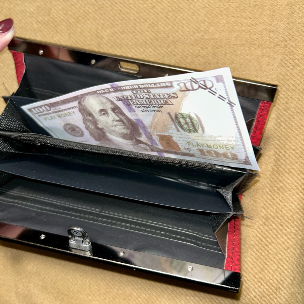 RED (FREE JEWELRY INC!) Elegant Clutch with a Snakeskin Design Wallet ~choose 1 - Picture 2 of 3